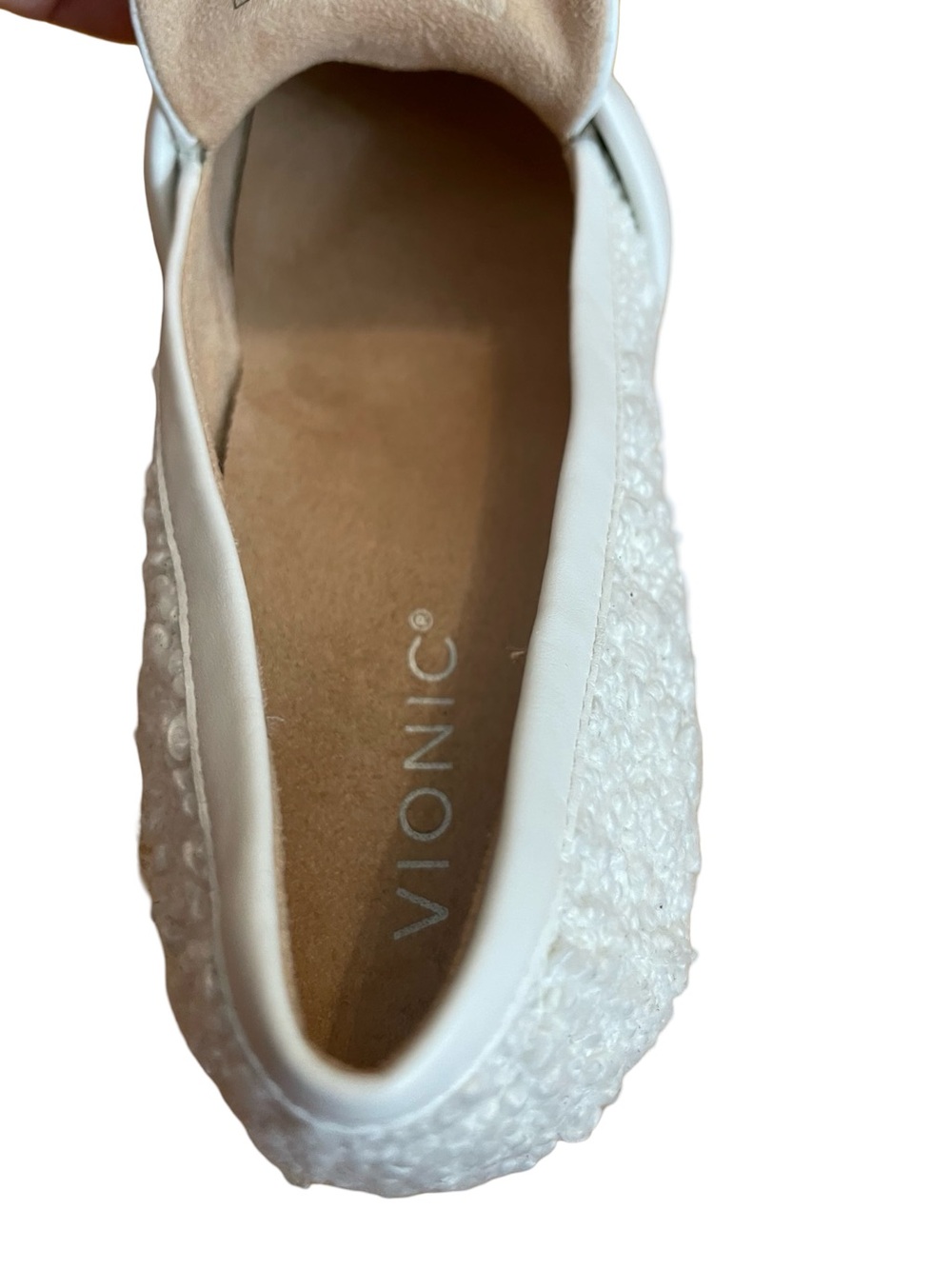 Vionic Mylene White Bouclé Loafers - Picture 6 of 16